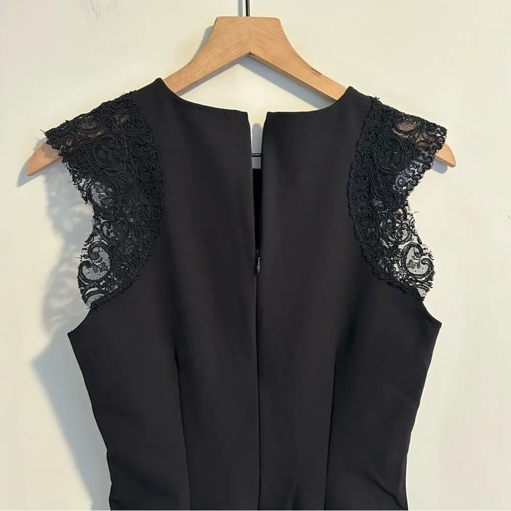 Sea New York Black Lace Maxi Dress Small